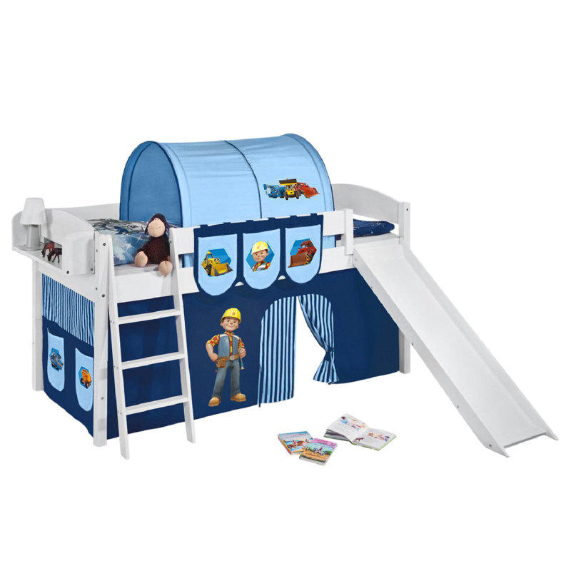 Ida European Single Mid Sleeper Bed with Curtain