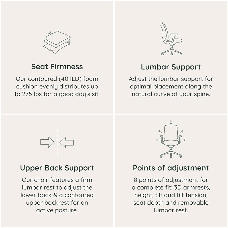 Ergonomic Chair - A Versatile Desk Chair With Adjustable Lumbar Support, Breathable Mesh Backrest, And Smooth Wheels - Experience Optimal Comfort And Support - Poppy