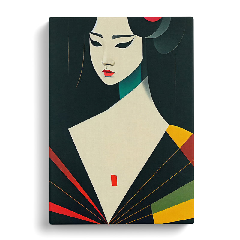 Artful Geisha No.3 - Wrapped Canvas Print, 50cm H x 35cm W x 3cm D