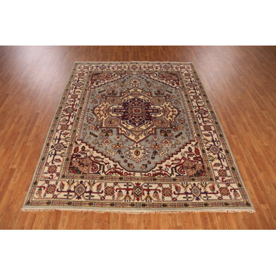 Geometric Traditional Indian Area Rug 8x10