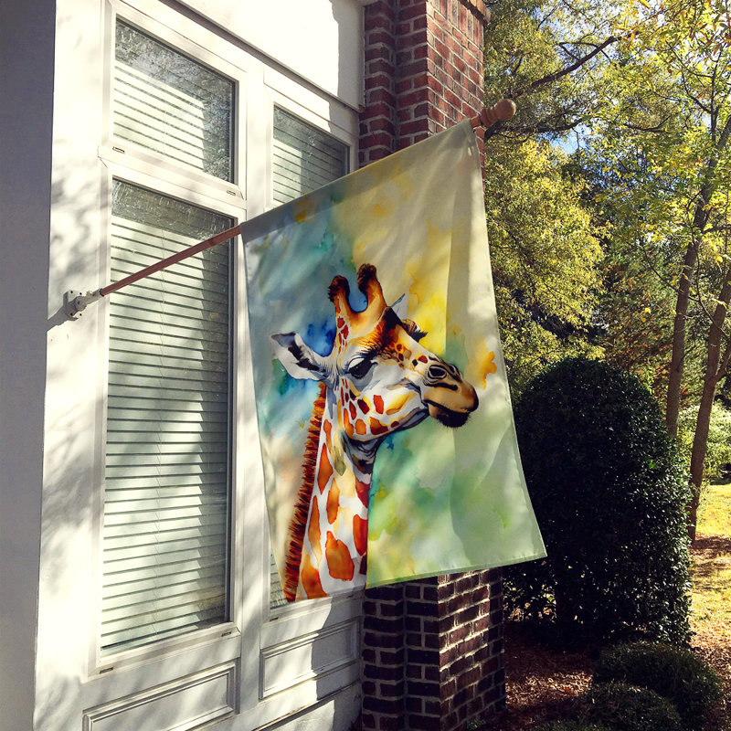 Drapeau de maison de girafe