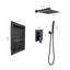 Shower In Black Matte With Hand And Rain Head Handheld