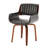 Aura Faux Leather Upholstered Swivel Dining Armchairs-1799981772