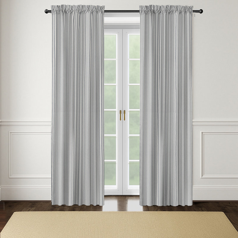 Ensemble de 2 panneaux de rideaux à passe-tringle en coton Sutton - 50 x 108, 108