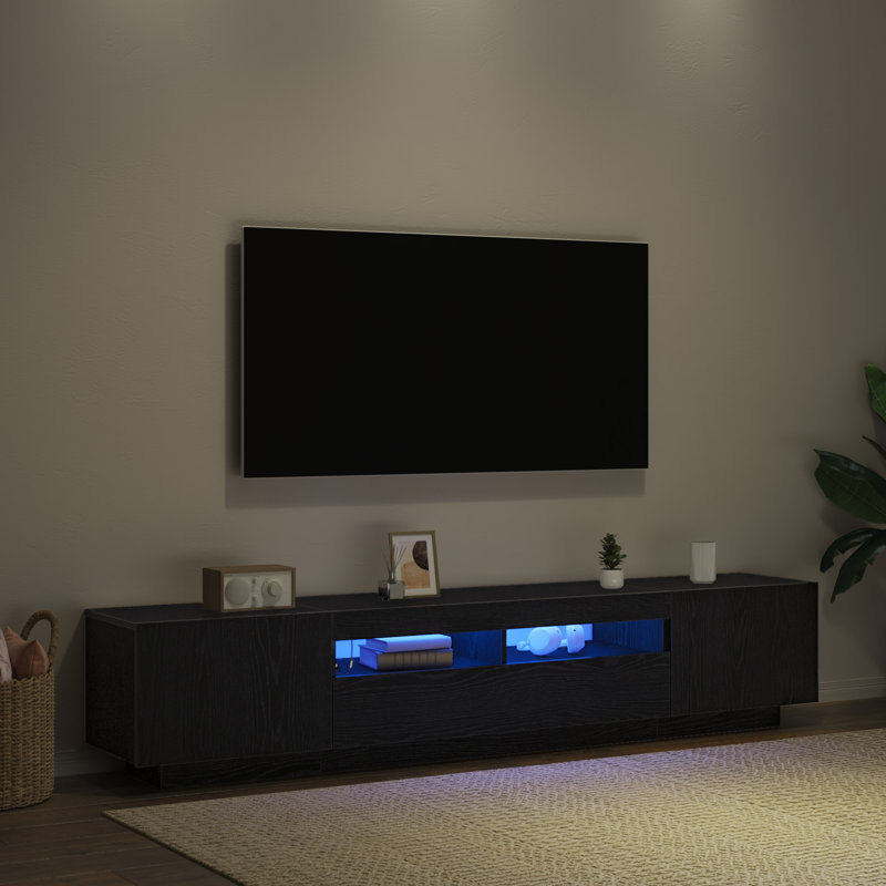 TV Stand, 40cm H x 200cm L x 35cm W, Manufactured Wood