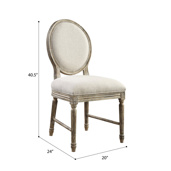 Three Posts™ Clintwood Upholstered Side Chair in Natural Beige ...