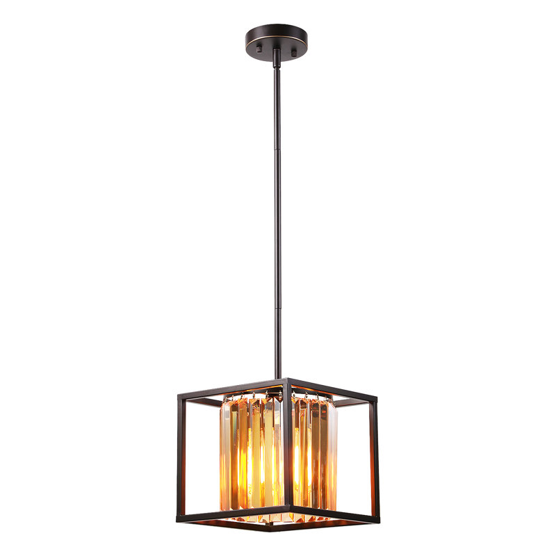 Lustre carré/rectangulaire unique à 1 lumière maxima