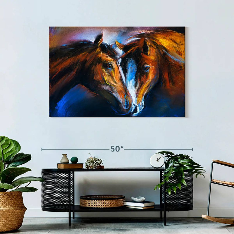 Brampt aimant les chevaux, H 30 po x l 45 po
