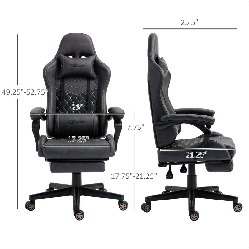 Fauteuil de jeu Vinsetto Racing, Brun