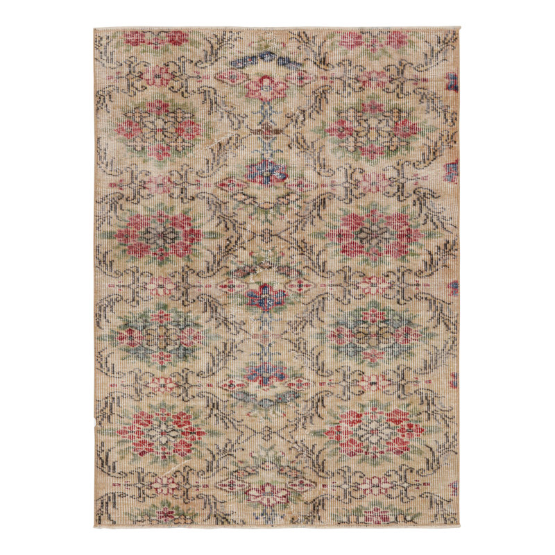 One-of-a-Kind 3'4" X 4'6" Hand Hooked Area Rug