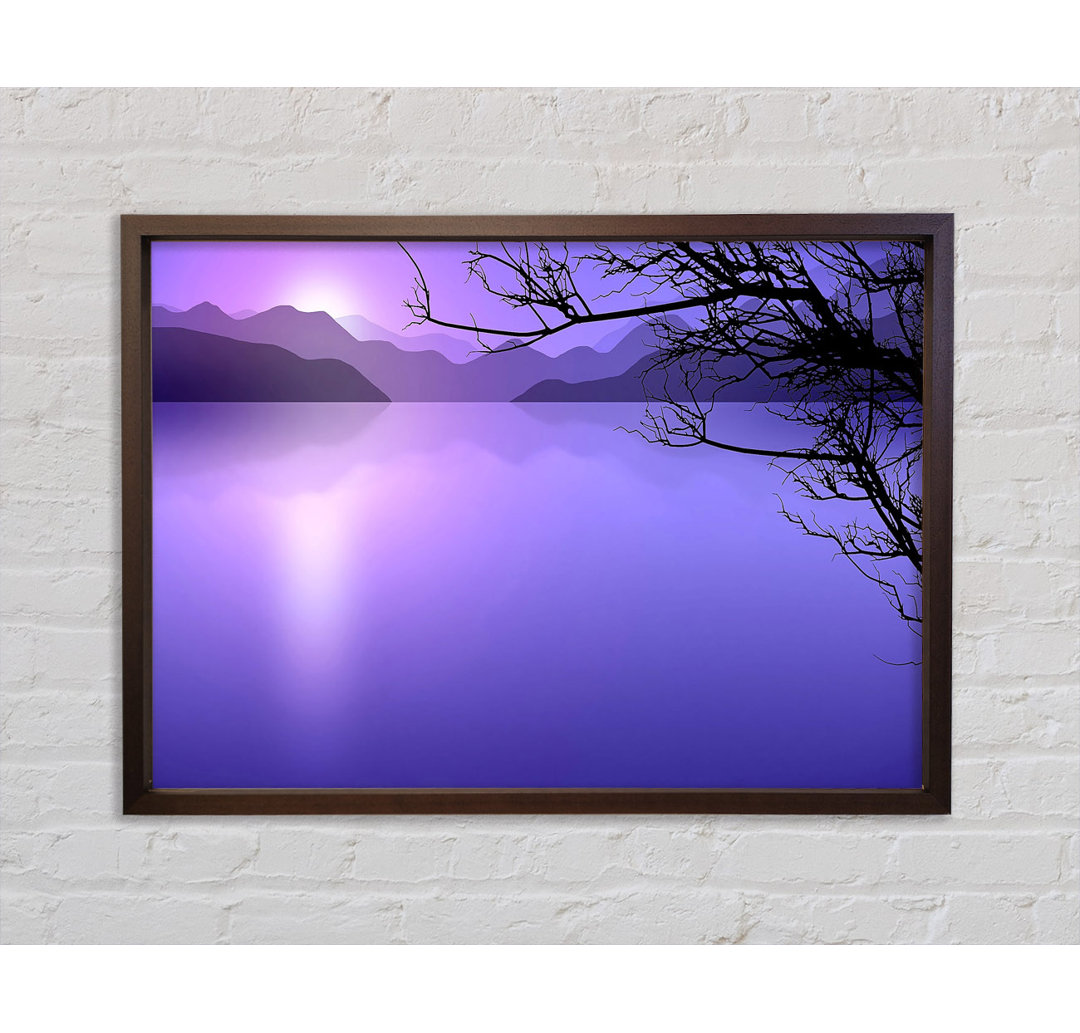 Calm Lilac Lake - Einzelbildrahmen Kunstdrucke auf Leinwand