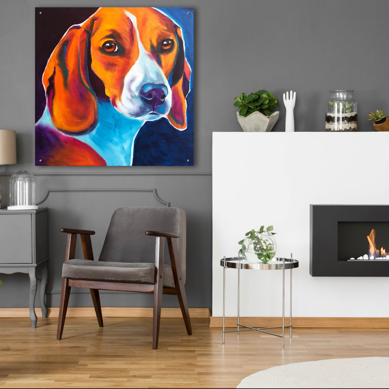 «Beagle - Lucy May» par Dawg Painter, H 36 po x l 36 po x P 0,2 po