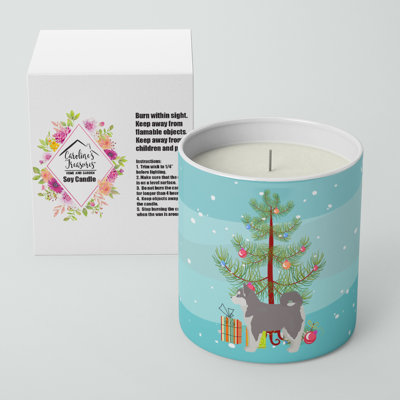 Pine / Christmas Tree Scented Jar Candle with Ceramic Holder