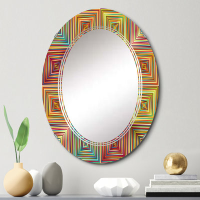 Miroir de salle de bain ovale mural