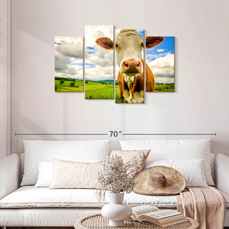 Brampt, vache des Alpes européennes, H 27 po x l 43 po