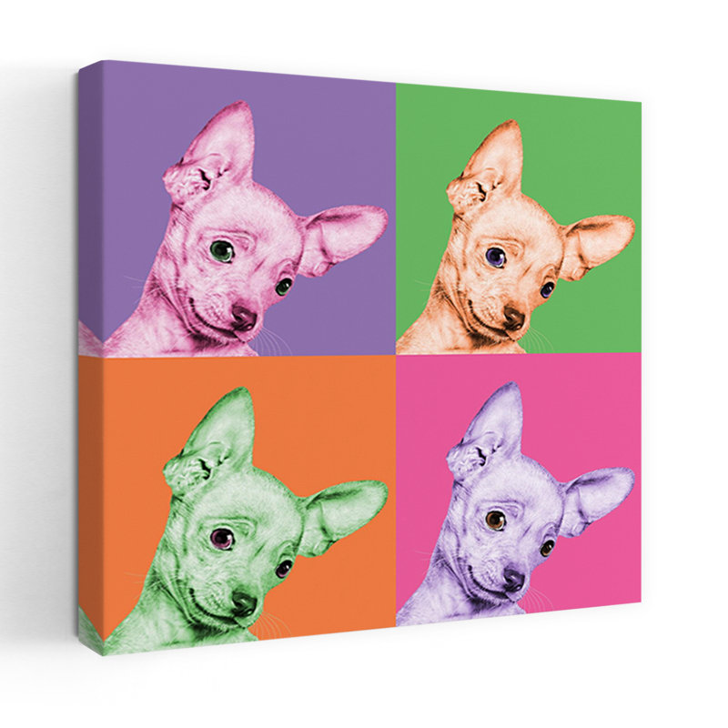 Sweet Chihuahua, art contemporain pour chien, H 18 po x l 18 po