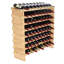 Support à vin modulaire empilable de 72 bouteilles, étagères de rangement en bois de bambou à 8 niveaux-2107459415