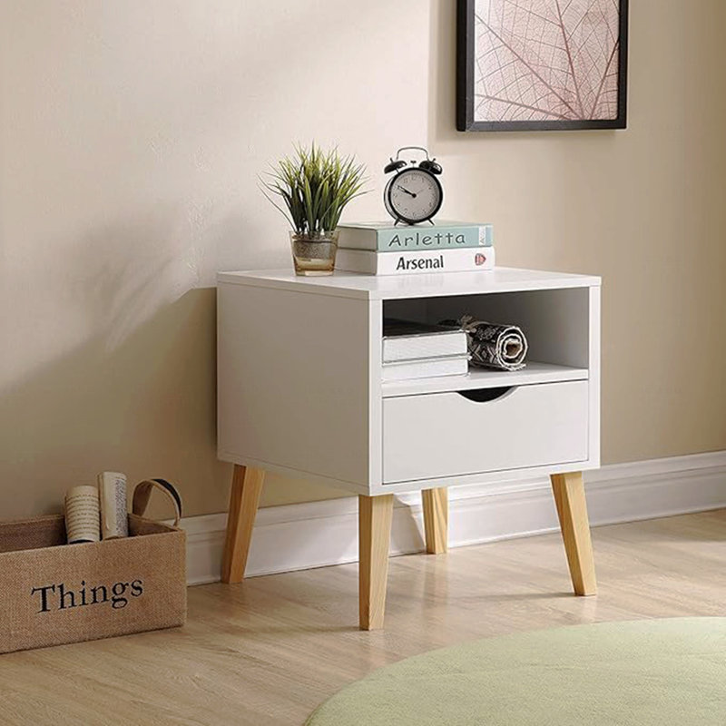 Mid-Century Modern Jeff Night Stand, End Table Bed Room Accent Side Table