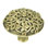 KNOB; DECORATED WITH SWAROVSKI® LT. COLORADO TOPAZ CRYSTAL; BURNISH BRASS