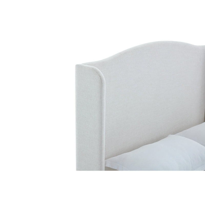 Très grand lit tapissier à oreilles avec tête de lit 54 po Chenille