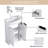  Derwent 23 Inch Vanity, 23 bathroom vanity with top, 23 inch bathroom vanity, 23" Single Bathroom Vanity Set, 23'' Single Sink Vanity with 2 Doors and Ceramic Basin Sink-75034466