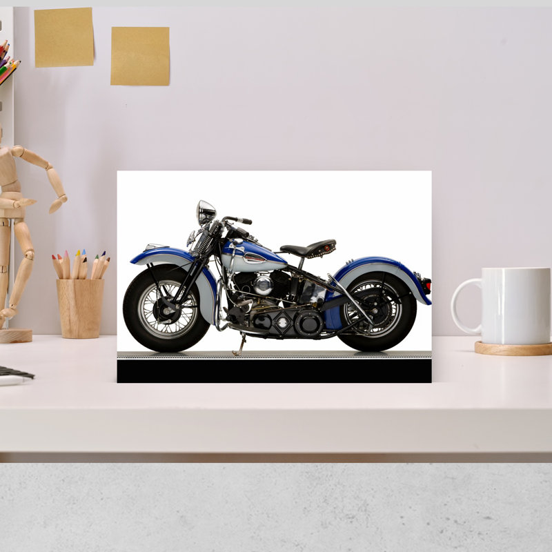 1940 Harley Davidson 74Ci Model U Classic Abstract Landscape Nature, art mural, H 12 po x l 18 po