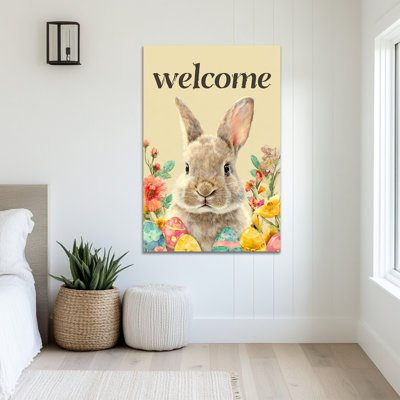 Art mural de lapin de Pâques GUTTATY, décoration murale de lapin de Pâques au printemps, œuf de Pâques et photos de lapin