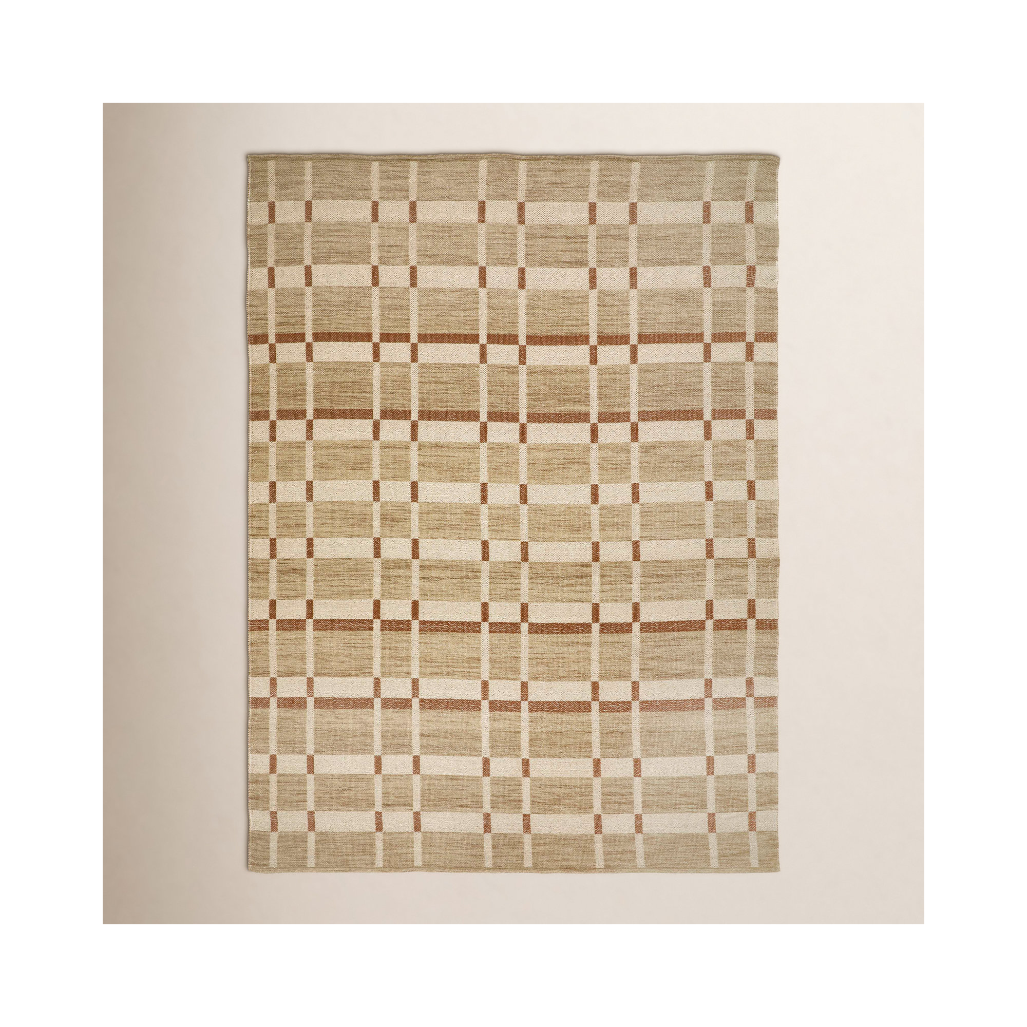 Block Flatweave Wool Indoor Rug, Rectangle 5' x 8'