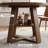 43 Inch Round Wood Dining Table for 4-6, Farmhouse Kitchen Table With Cross Pedestal & Storage Shelf for Kitchen and Dining Room- Walnut-1189193977-1189193975