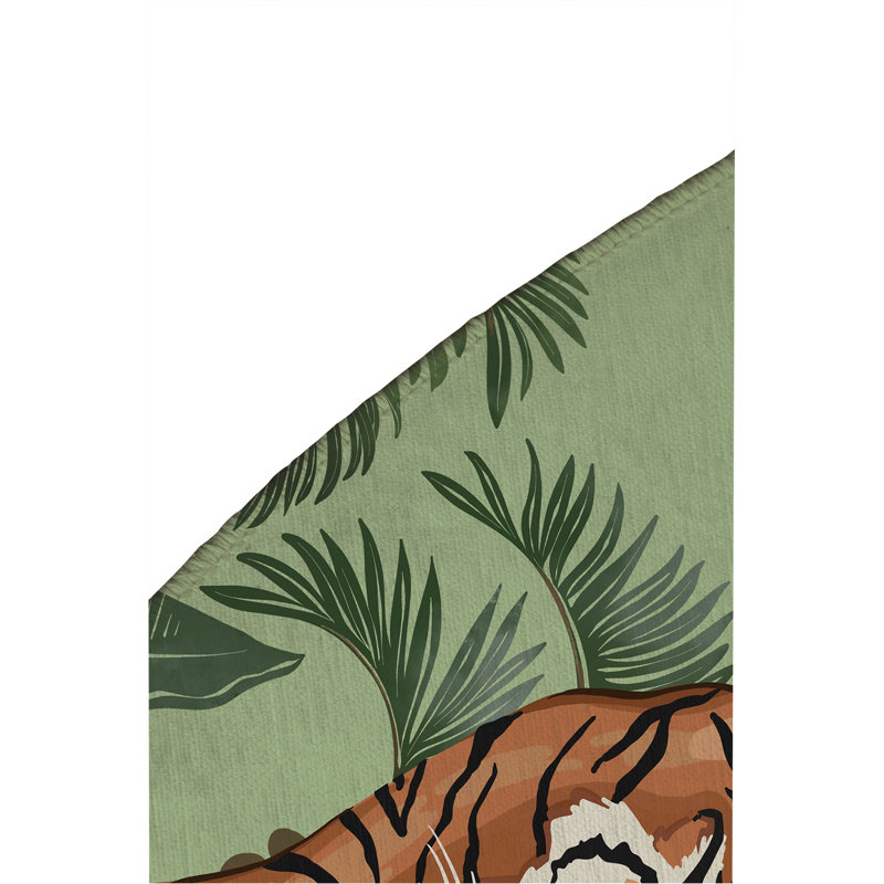 Rumble In the Jungle Outdoor Area Rug, Round 5'