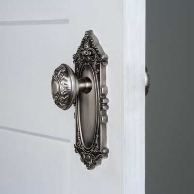 Grandeur Grande Victorian Plate Double Dummy with Grande Victorian Door Knob