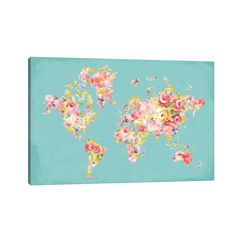 Midsummer World Turquoise by Danhui Nai - Wrapped Canvas Gallery-Wrapped Canvas Giclée, 152.5 cm H x 101.5 cm W