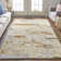 Casual Abstract, Ivory/Blue/Brown Area Rug