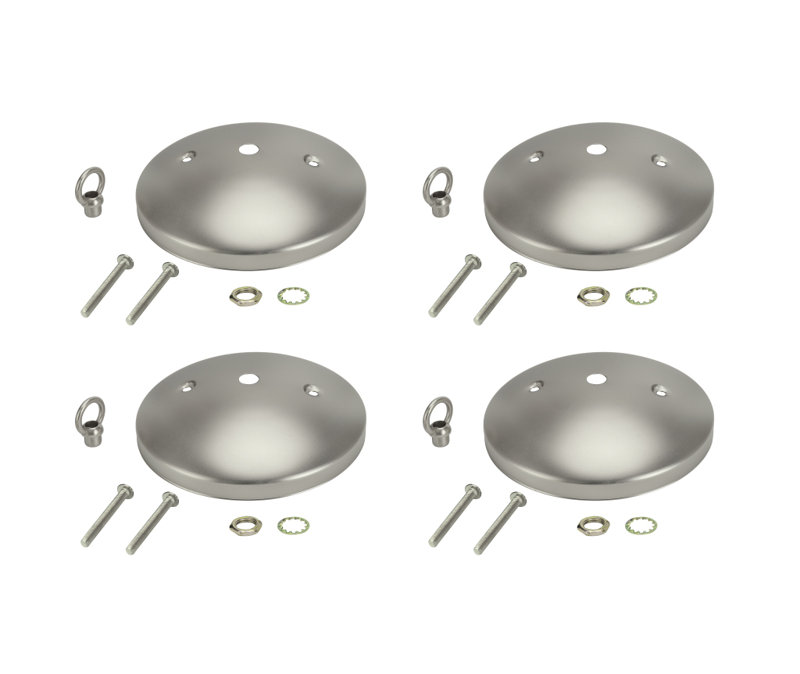 Modern Light Fixture Canopy Kit, Brushed Pewter