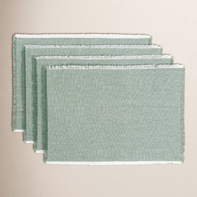 over&back Woven Frayed Chambray Placemat