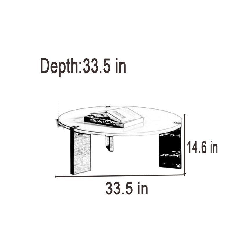 Modern Minimalist Round Coffee Table
