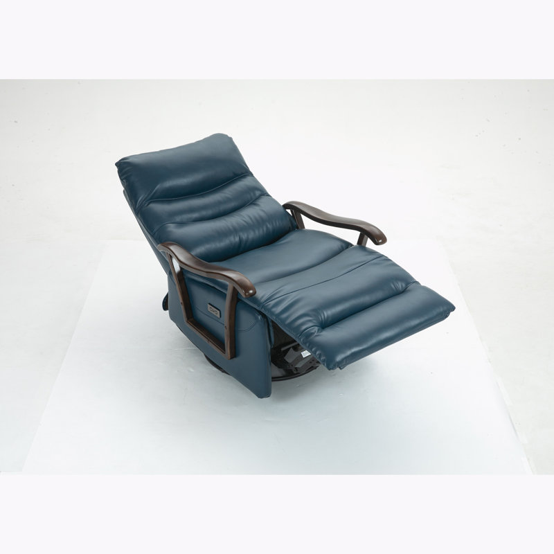 Fauteuil oscillant pivotant berçant inclinable électrique, Bleu
