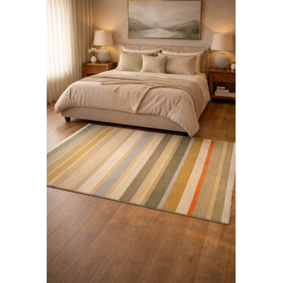 Tapis multicolore touffeté à la main Jashyia