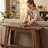 Double-Layer Storage Sofa Table – Rustic Farmhouse Style With Triangular Legs, 300Lbs Capacity, Mdf Construction For Entryway/Hallway