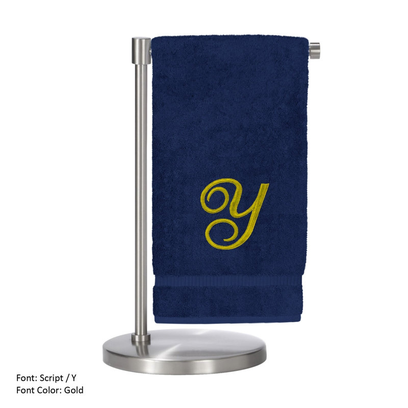 Super Plush Bath Towel, Navy/Gold, Y