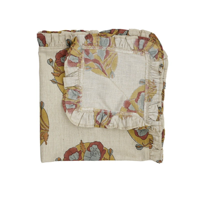 Fabdivine Decorative Frill Napkins 18x18 Inch Perfect for Elegant Dining Set of 4 Sandhya Pushp