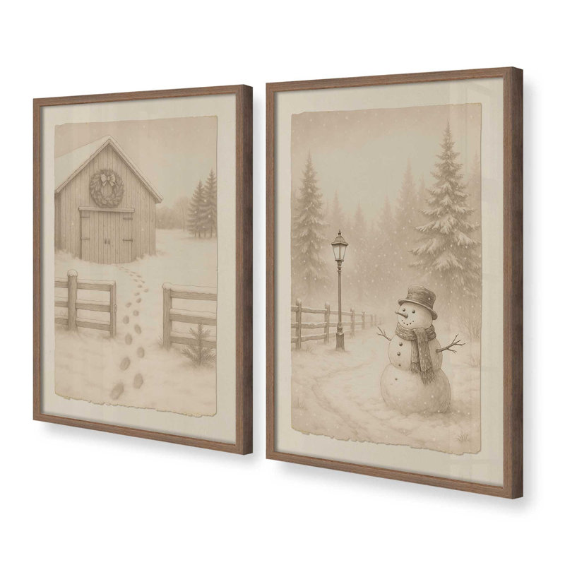 «Frosted Memories», reproduction d'art, Noyer, 21.5" H x 35" W