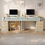Petit bureau d'ordinateur avec tiroirs-19235775