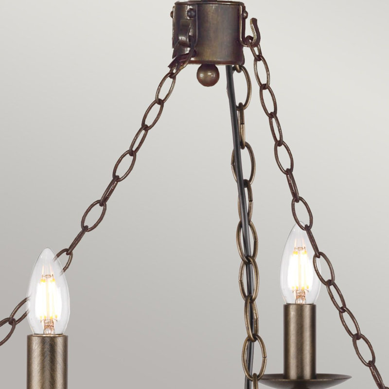 Dabrowski 6 - Light Waggon Wheel Chandelier