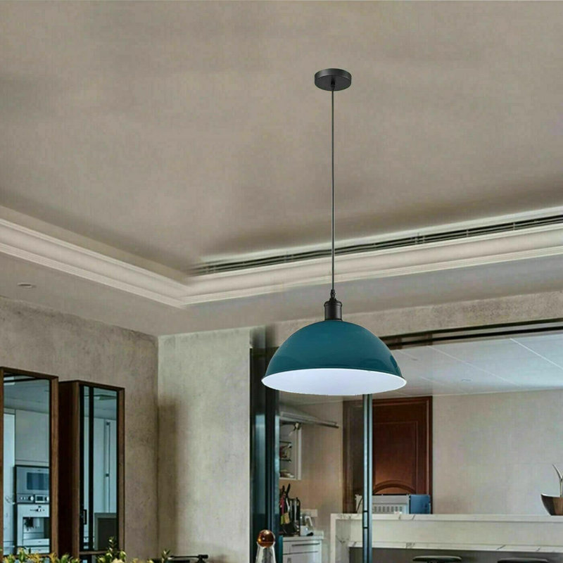 1 - Light Dome Pendant, Cyan Blue