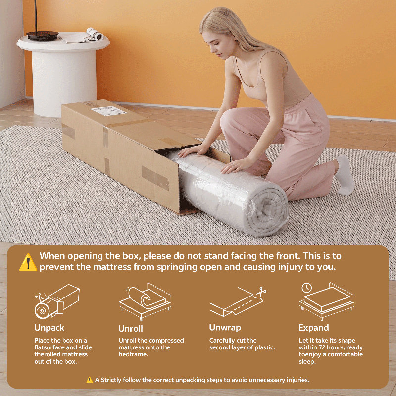 Alwyn Home Innerspring Mattress Medium Hybrid Mattress in a box With Certipur-US Certified Pocket Spring, Pressure Relief, and Motion Isolation