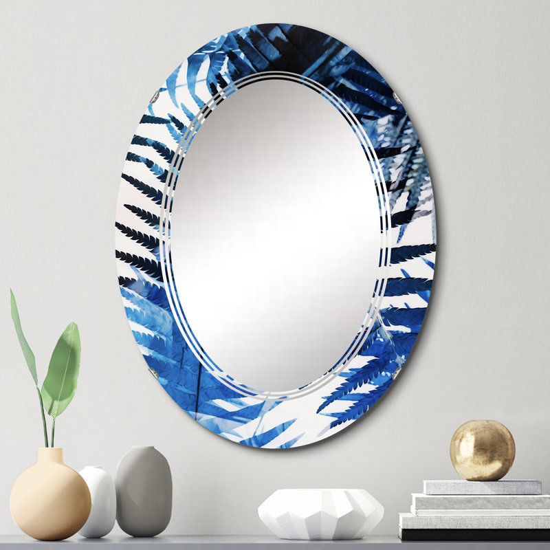 Khione - Miroir mural moderne ovale, 30 po x 20 po