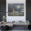 "Eddystone Lighthouse" par Anton Melbye - Art mural sur toile tendue avec châssis
