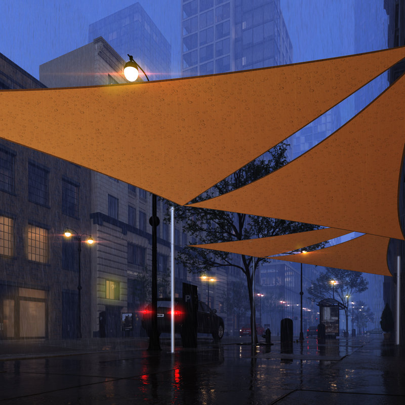 Toile d'ombrage triangulaire imperméable Royal Shade avec quincaillerie, Orange, 16 pi x 16 pi