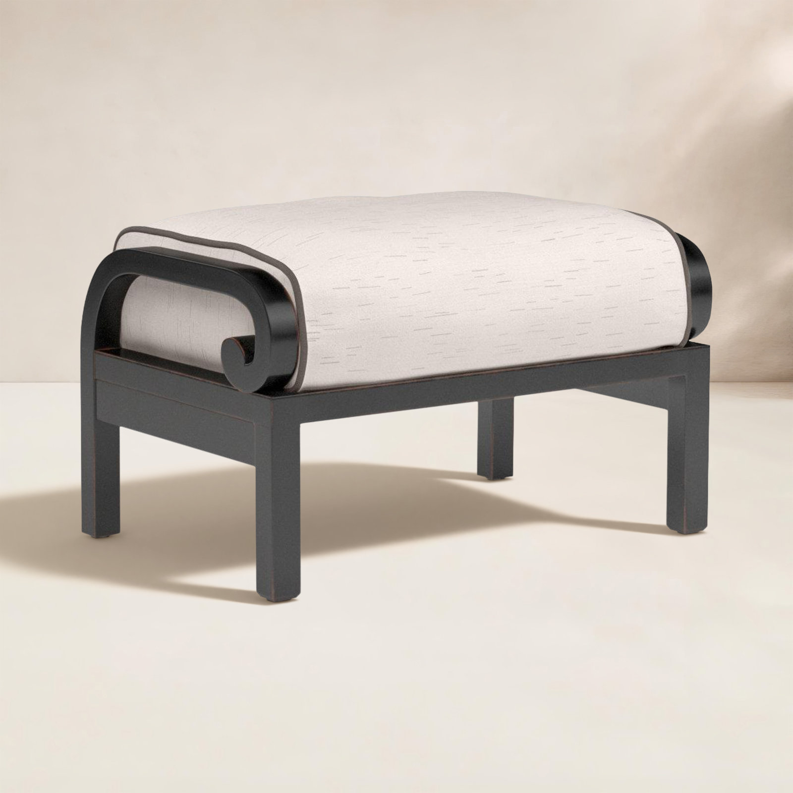 Monterey Sunbrella® Patio Ottoman, Canvas Natural Sunbrella® Canvas